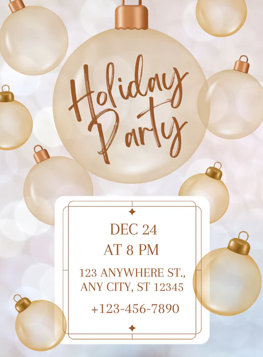 Peach Vacay Holiday Party Invitation-AAHOP001 - Image 2