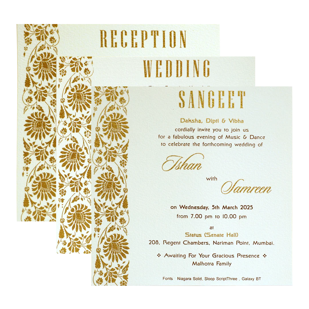 Pearl White Ganesha Wedding Card-KRC30421 - Image 5