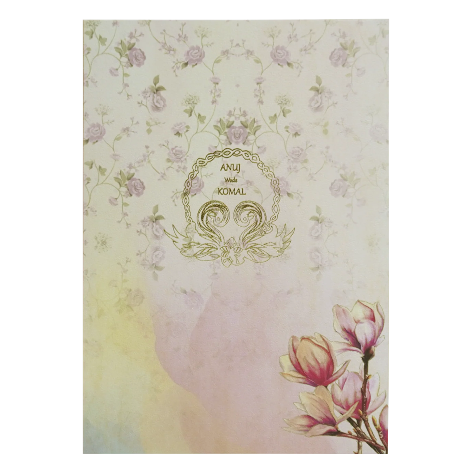 Pink Floral Marriage Card-KBM04830 - Image 4