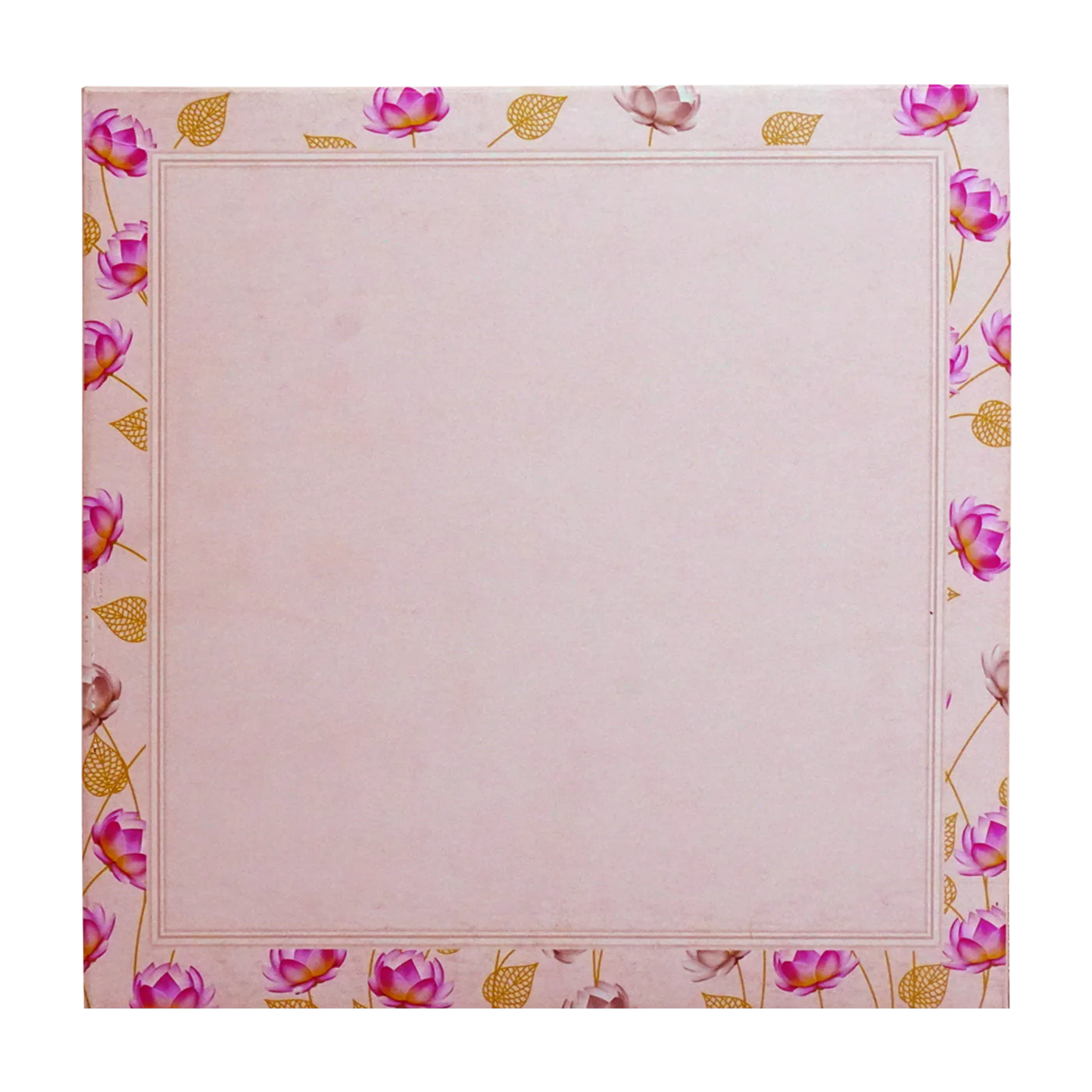 Pink Lotus Box Wedding Card-KNKD8107 - Image 4
