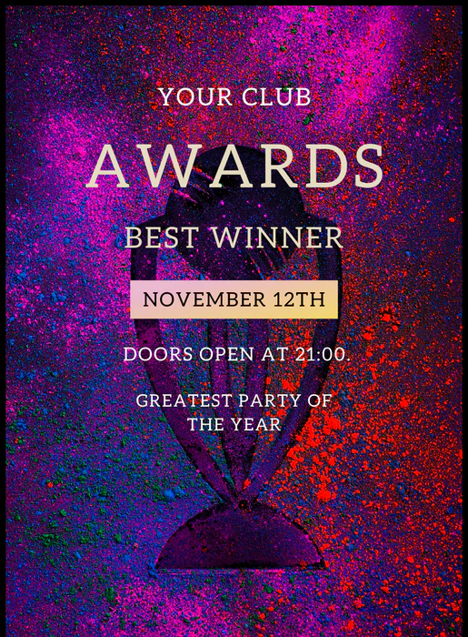 Purple Trophy AWARDS Invitation-AAONY013 - Image 2