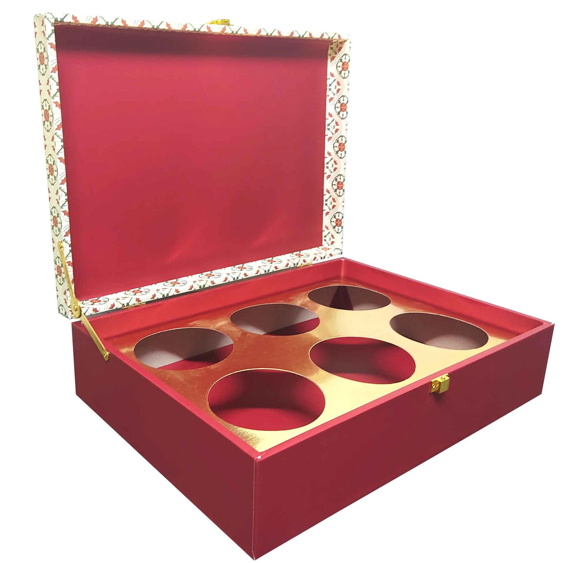 Red Floral Large Box Invitation-KBX0605 - Image 2