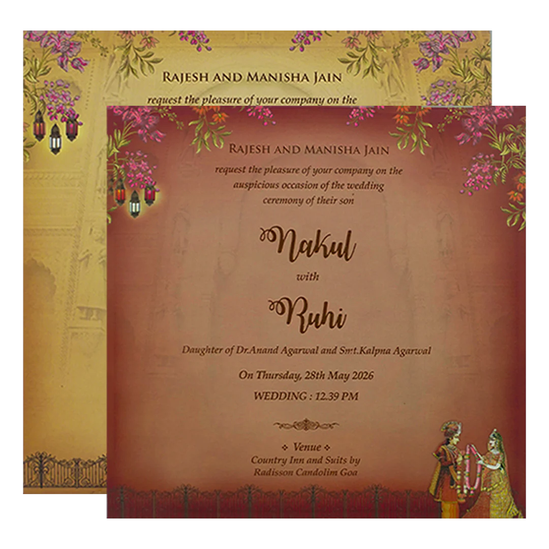 Royal Couple Elephant Padded Wedding -KRE27920 - Image 5