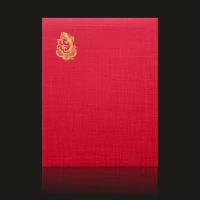 Gorgeous Orange Color Ganesha Wedding Card-KNK50030 - Image 4