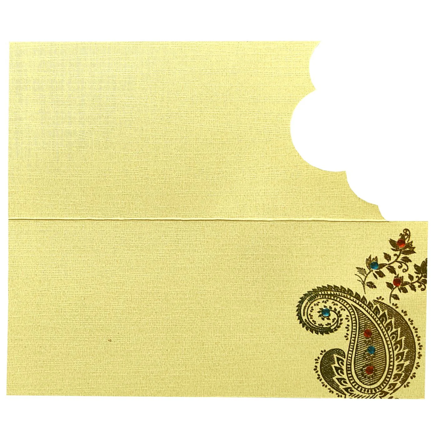 Royal Red Shading With Gold Foiling Personal Wedding Card - KNKSP730 - Image 5