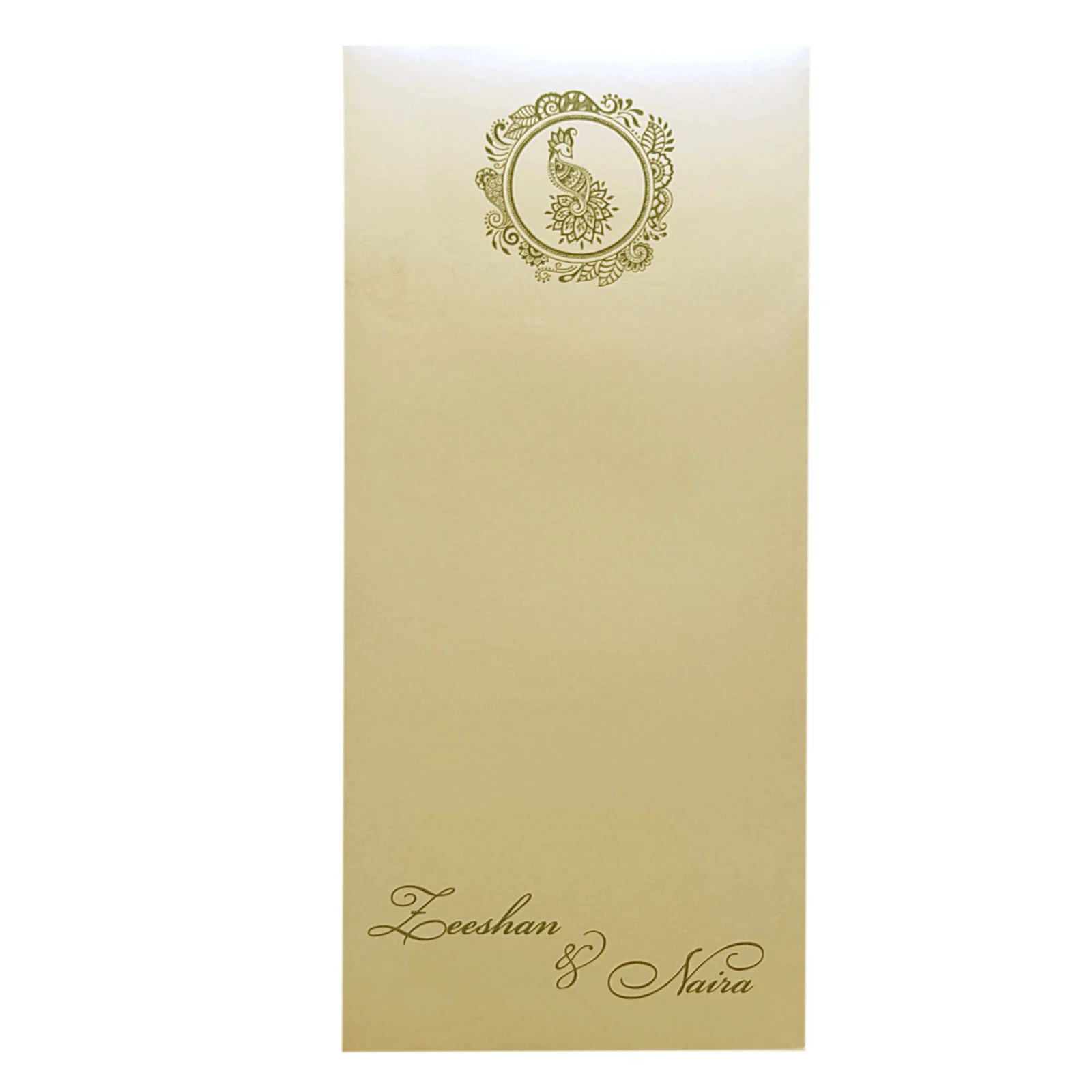 Shimmery Vertical Elegant Wedding Card-KRCS6282 - Image 3