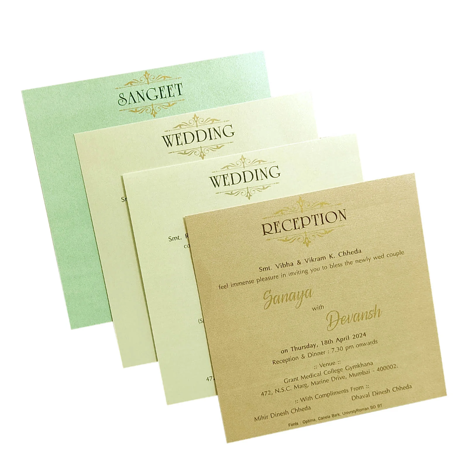Soft Blue Floral Invitation Card-KRC29722 - Image 5