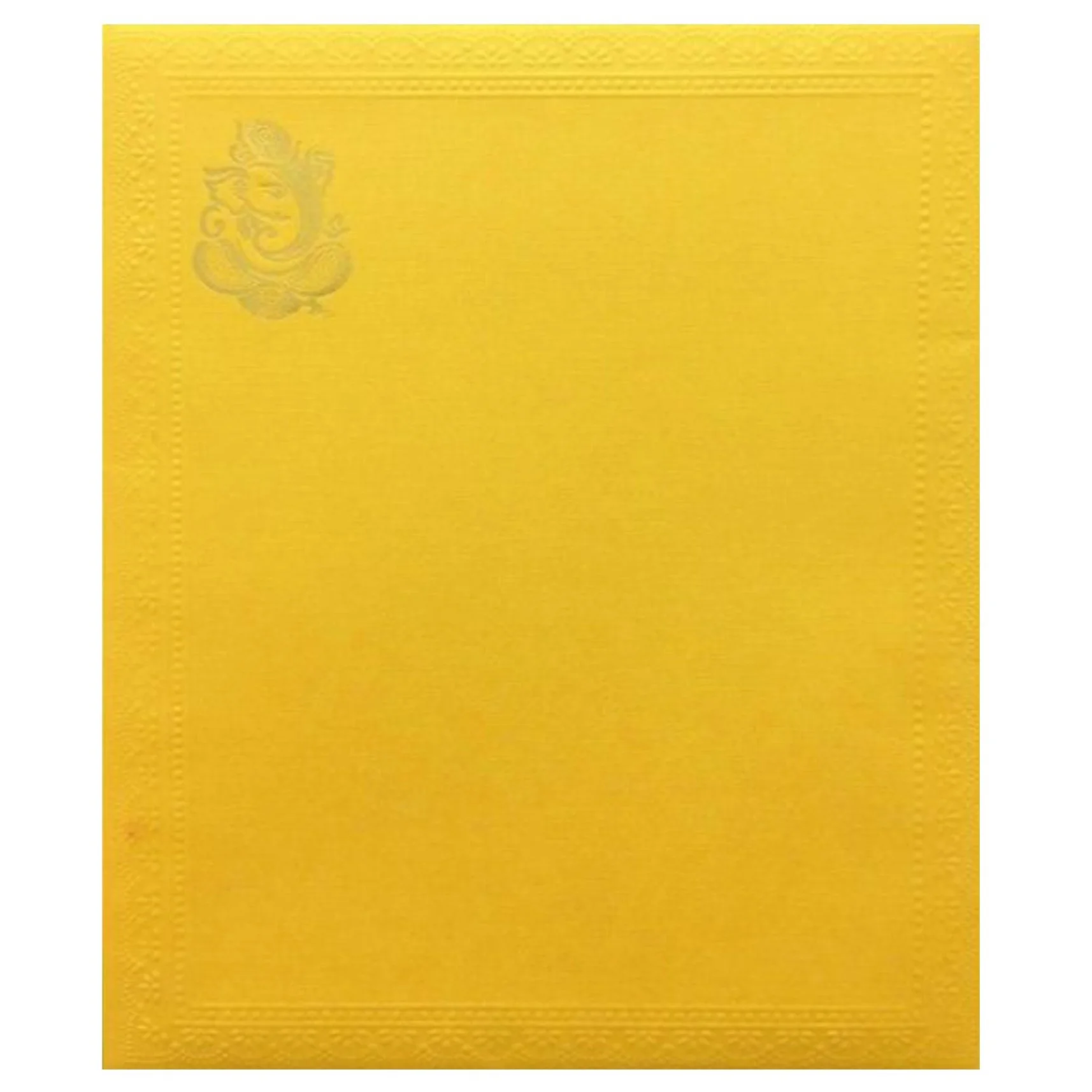 Sparkling Gold Color Ganesha Wedding Card-KNK50060 - Image 4