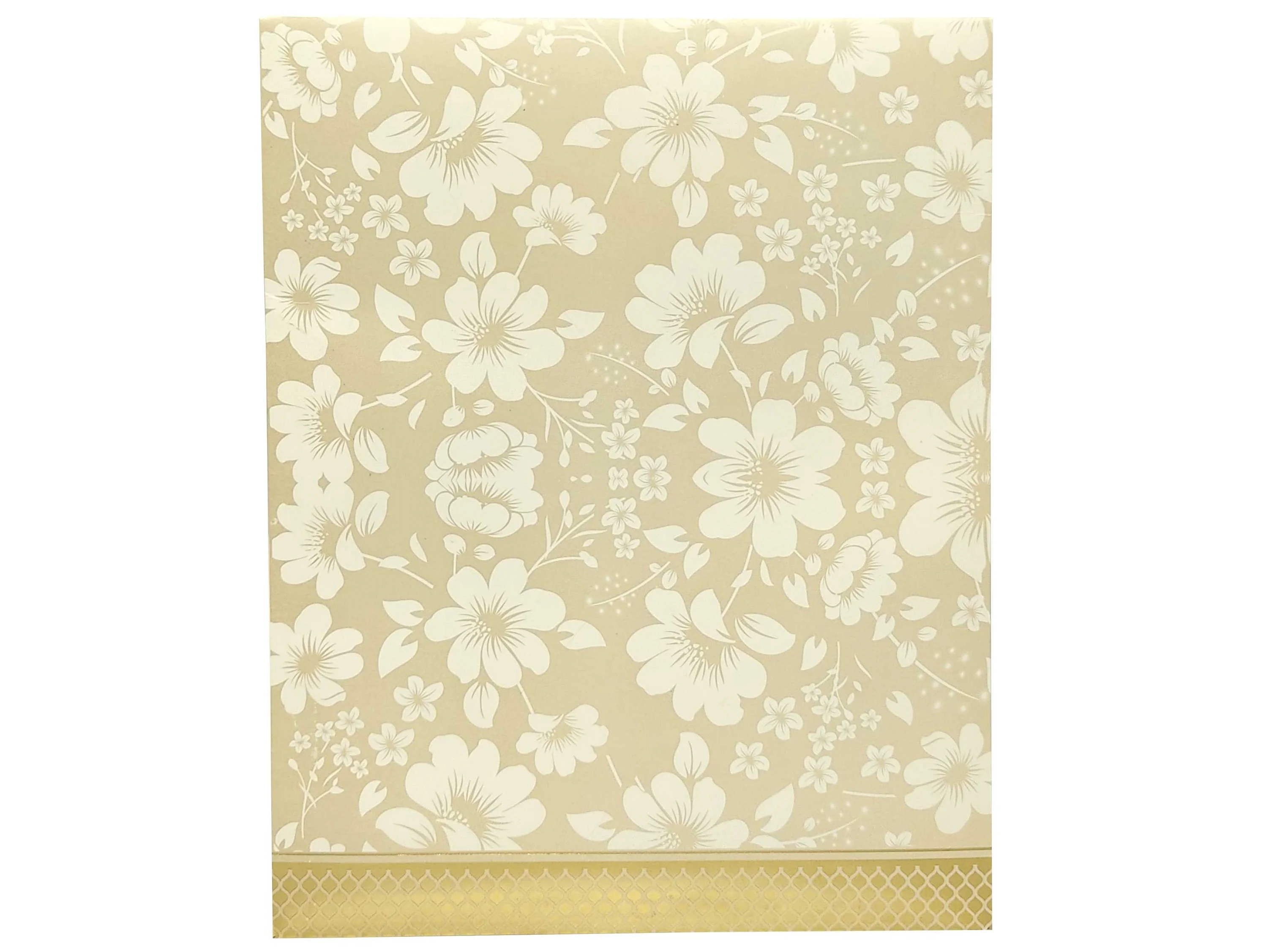 White Embossed Floral Design With Ganesha And Name Plate-KNJS2060 - Image 4