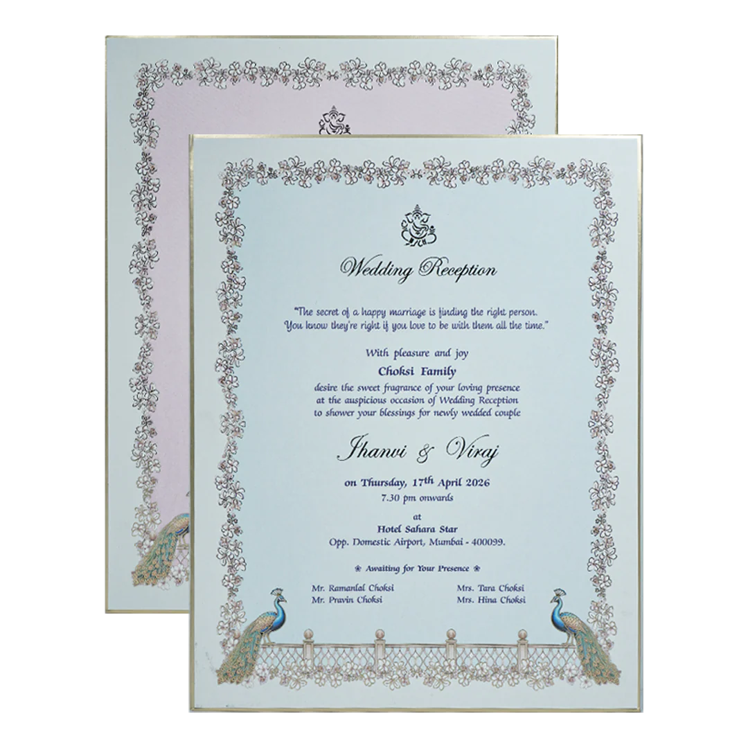 White Floral Arch Wedding Invitation Box-KMMEX8290 - Image 5