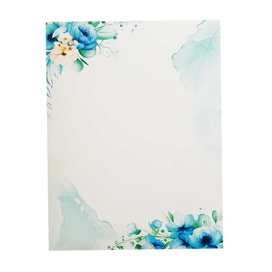 White Floral Ganesha Wedding Card-knkc4083 - Image 4