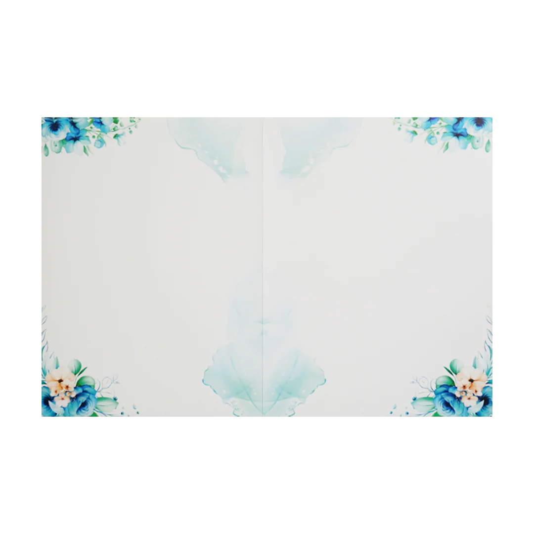 White Floral Ganesha Wedding Card-knkc4083 - Image 5