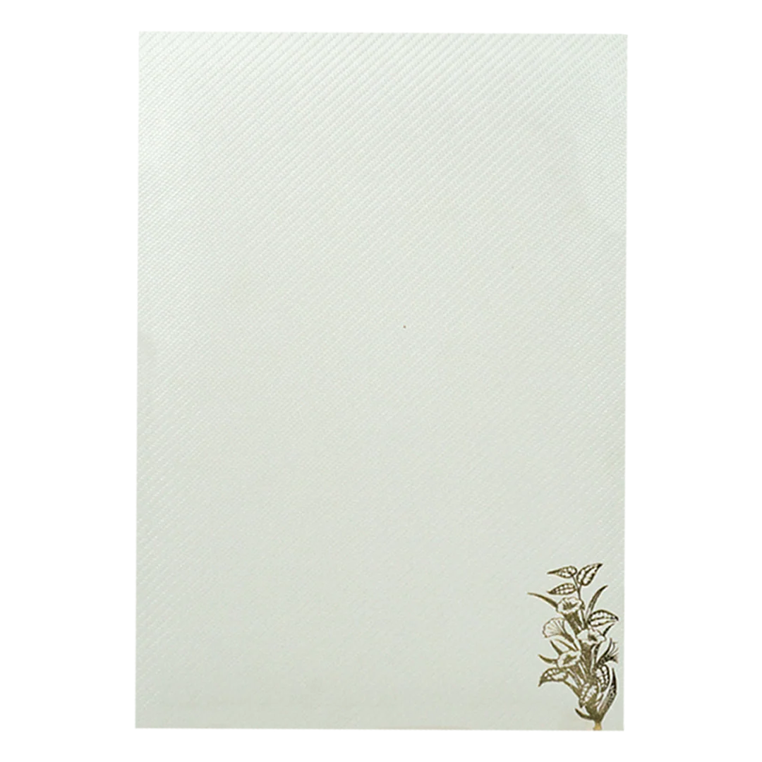 White Ganesha Floral Wedding Card-KNKTW047 - Image 4