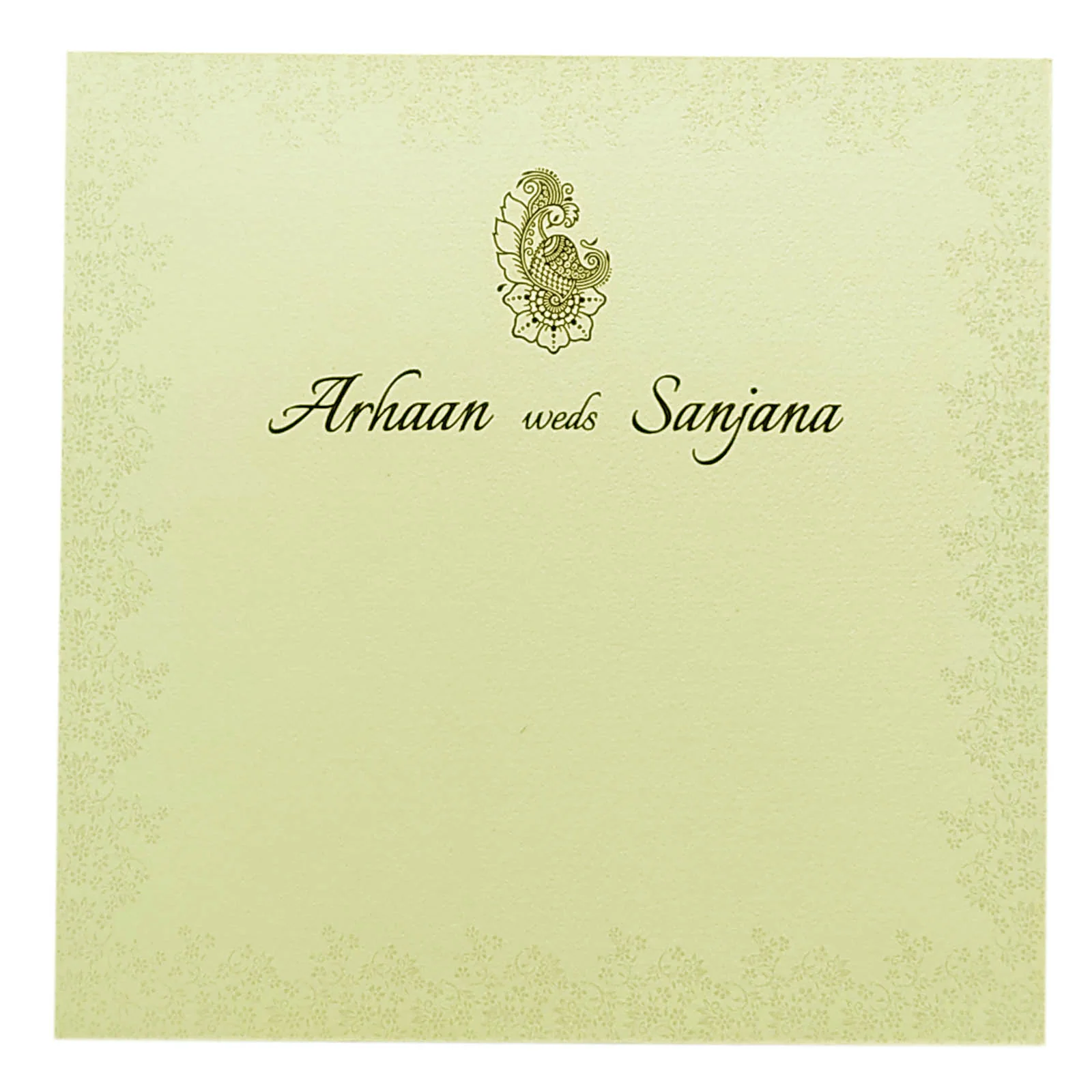 White Padded Nameplate Invitation Card-KRC29072 - Image 4