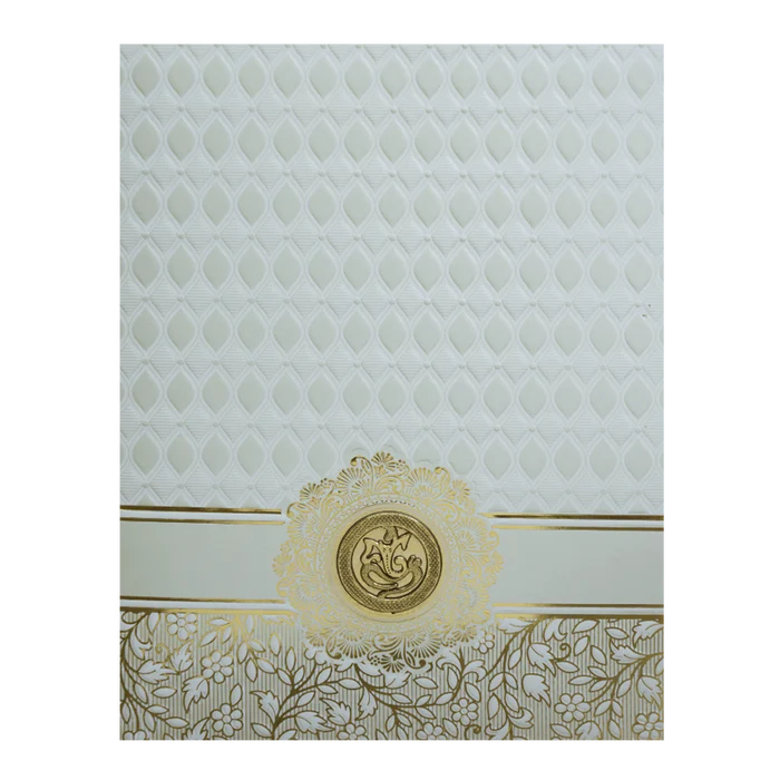 White Wedding Invitation Card-KNJS2054 - Image 3