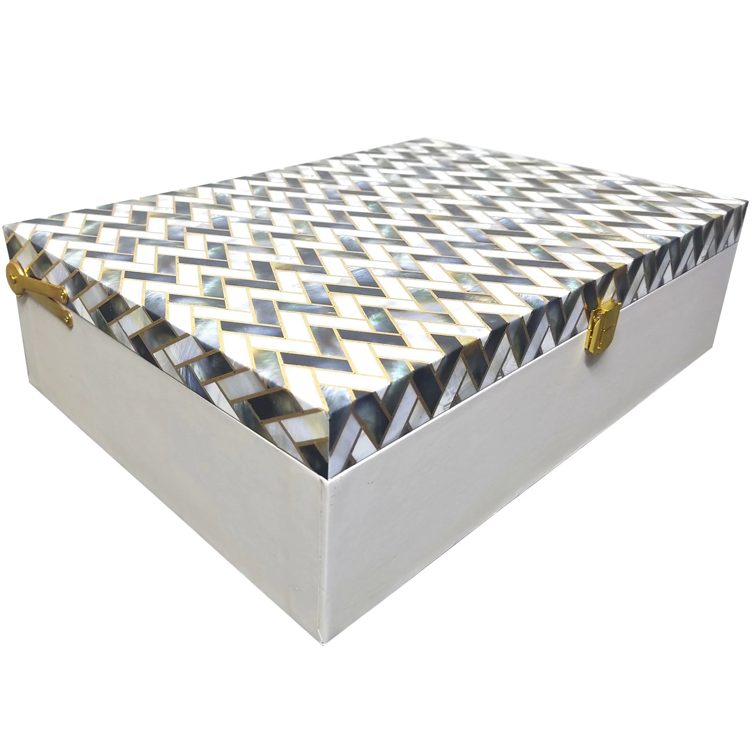White And Grey Large Box Invitation-KBX0601 - Image 3