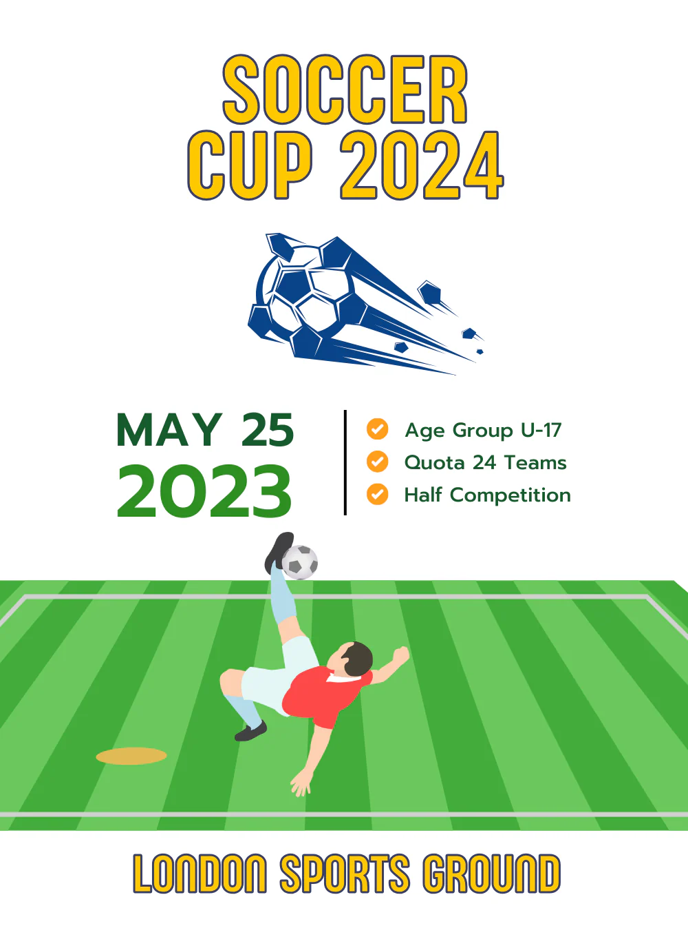 White Blue soccer Invitation-AASCC011