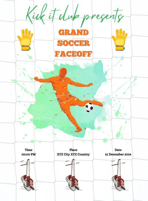 White Goal soccer Invitation-AASCC005 - Image 2