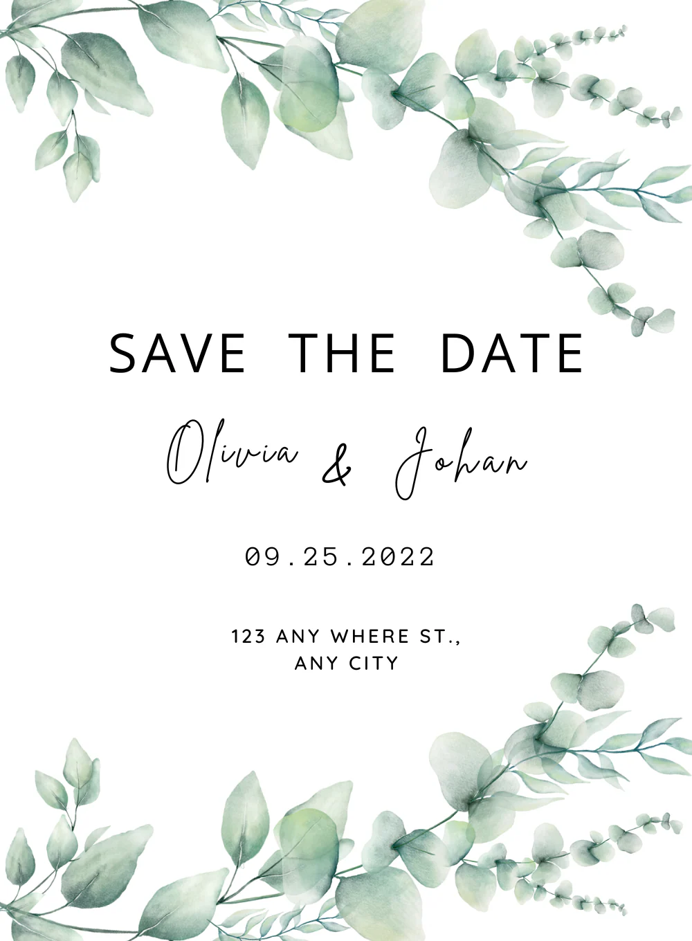 White Watercolour Christian Wedding Invitation-AACWI035 - Image 2