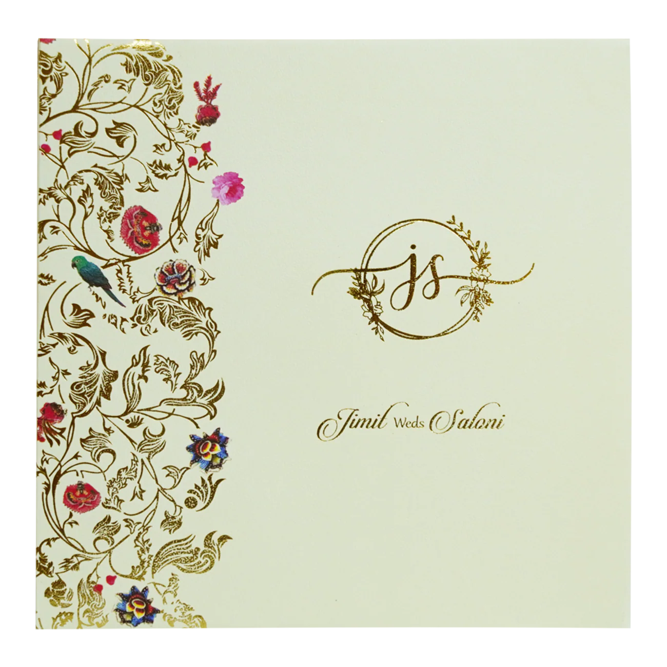 Yellow Designs Padded Wedding Card-KBM04790 - Image 3