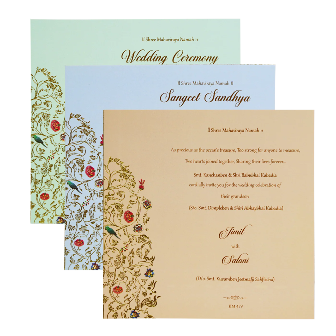 Yellow Designs Padded Wedding Card-KBM04790 - Image 5